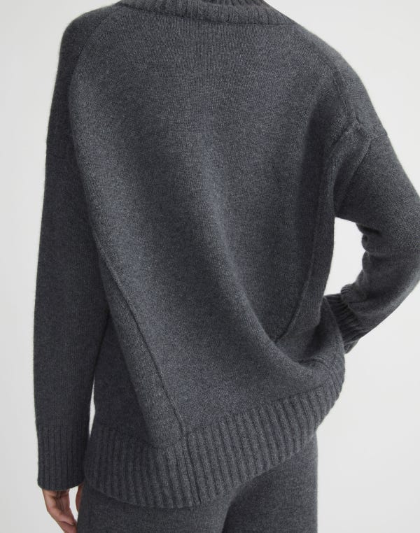 Lafayette148 Cashmere Stand Collar Sweater