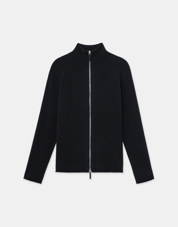 lafayette148 Cashmere Zip Front Cardigan