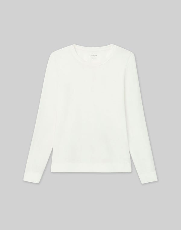 lafayette148 Cotton Jersey Modern Long Sleeve Tee