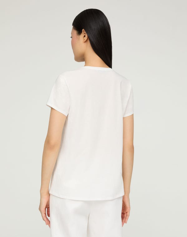 Lafayette148 Cotton Jersey V-Neck T-Shirt