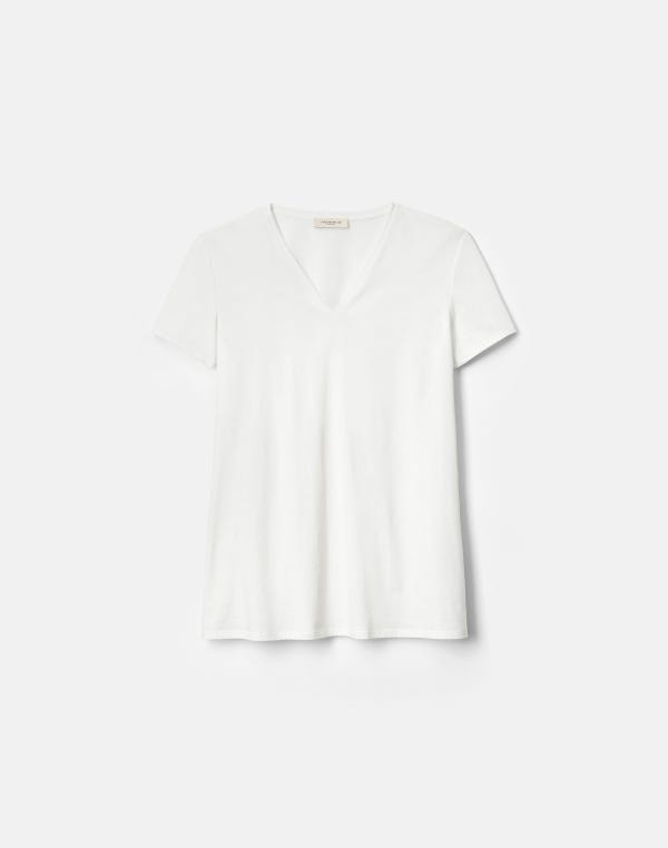 lafayette148 Cotton Jersey V-Neck T-Shirt