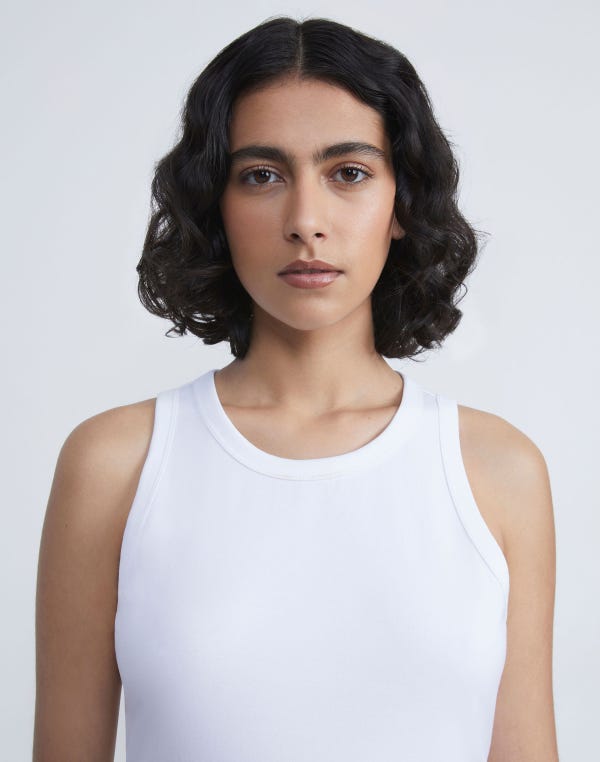 Lafayette148 Cotton Rib Racerback Tank