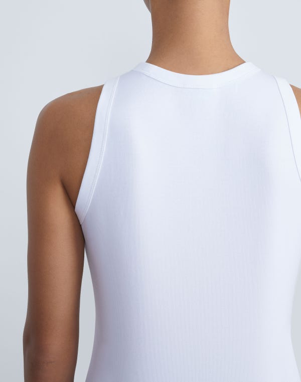 Lafayette148 Cotton Rib Racerback Tank