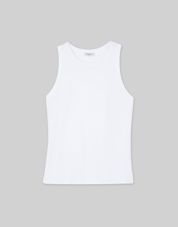 lafayette148 Cotton Rib Racerback Tank