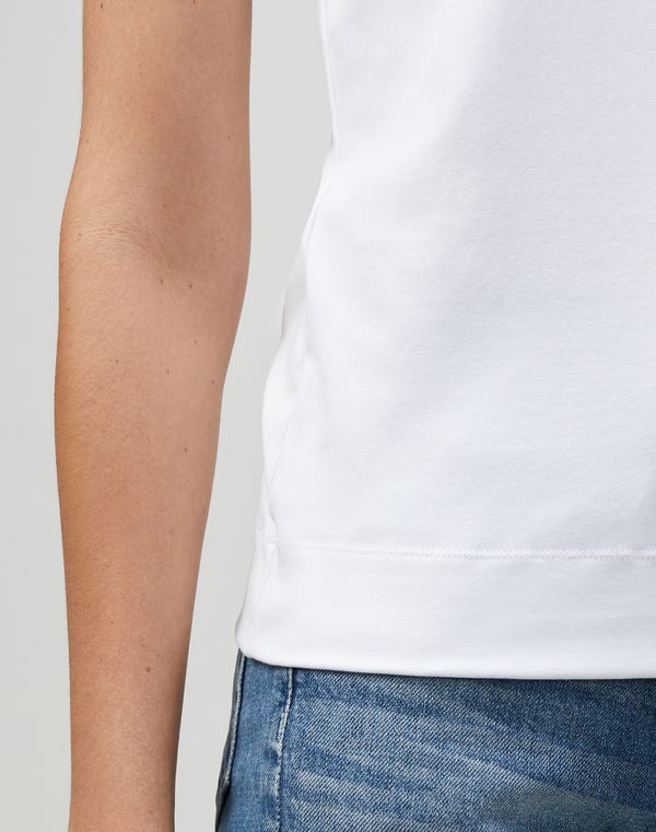 Lafayette148 Cotton Rib Scoop Neck Tank