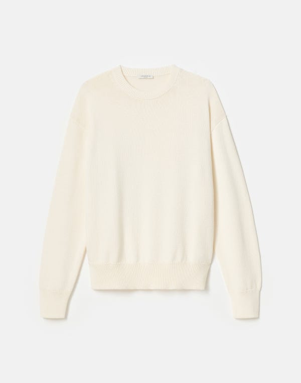lafayette148 Cotton-Silk Tape Crewneck Sweater
