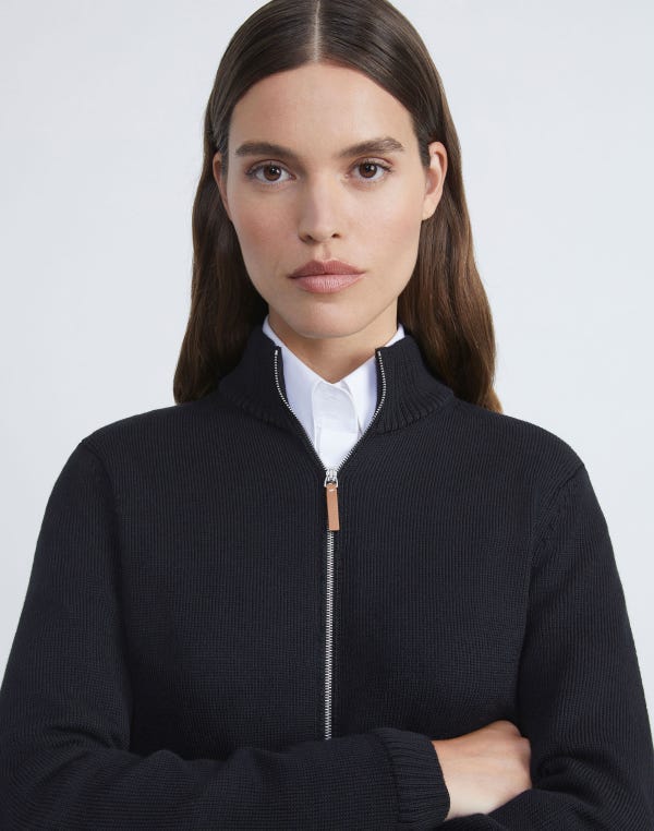 Lafayette148 Cotton-Silk Tape Knit Bomber