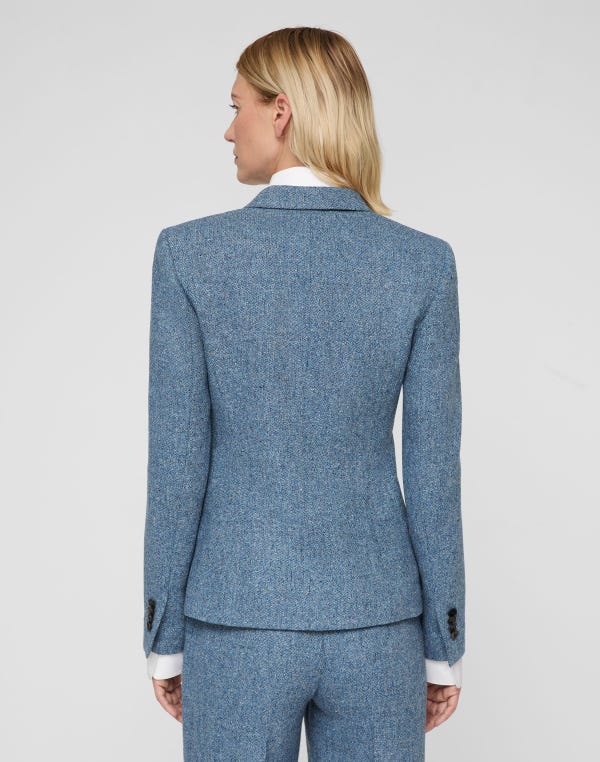 lafayette148 Donegal Tweed Button Fitted Blazer