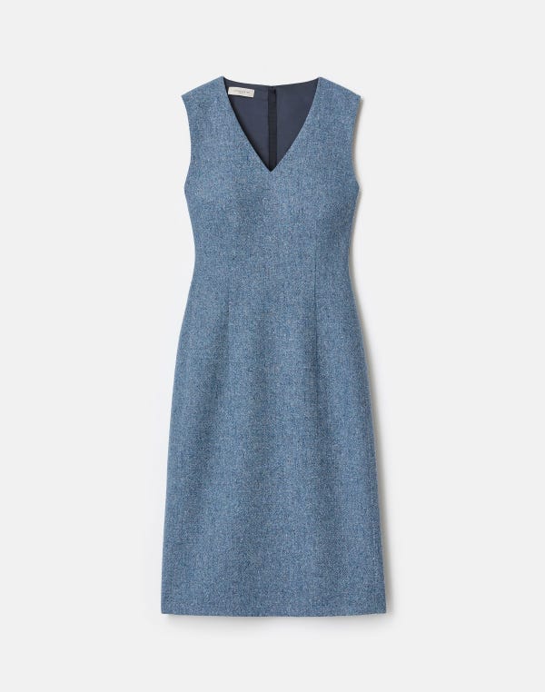lafayette148 Donegal Tweed Sleeveless Sheath Dress