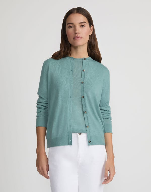 Lafayette148 Fine Gauge Cashmere Cardigan