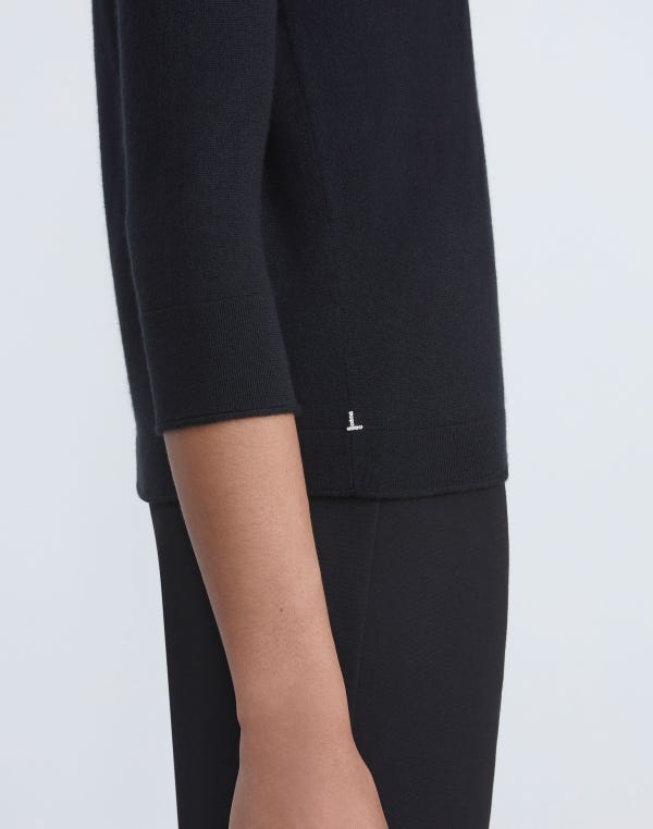 Lafayette148 Fine Gauge Cashmere V-Neck Sweater