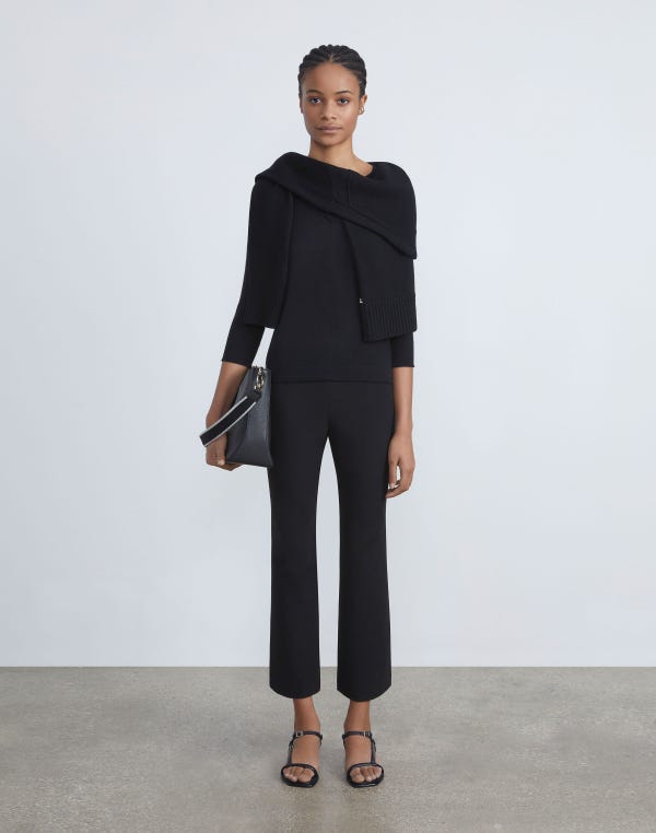 Lafayette148 Fine Gauge Cashmere V-Neck Sweater