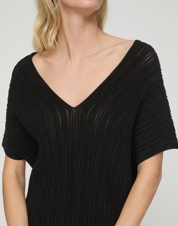 Lafayette148 Finespun Voile Ottoman Rib Tunic