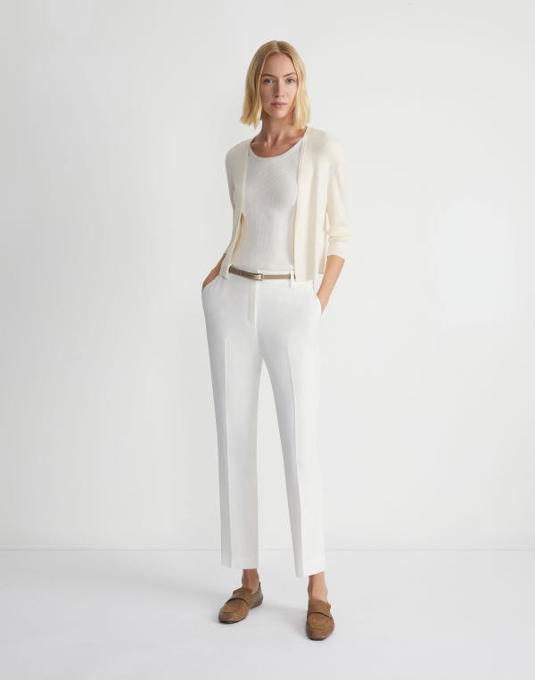 Lafayette148 Finesse Crepe Clinton Ankle Pant