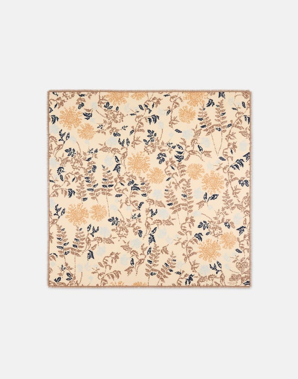 Lafayette148 Flora Bloom Print Cashmere-Silk Scarf