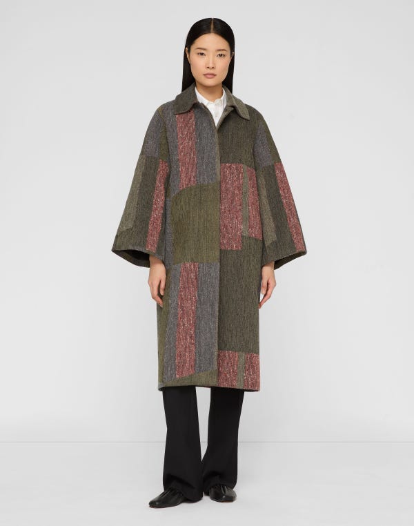 Lafayette148 Fragment Jacquard Car Coat