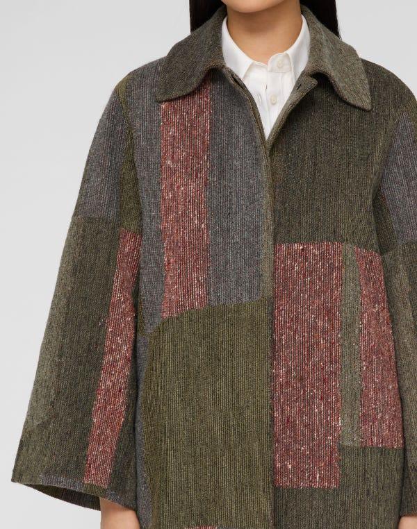 Lafayette148 Fragment Jacquard Car Coat