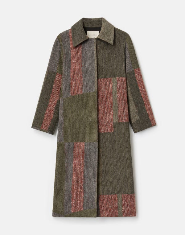 lafayette148 Fragment Jacquard Car Coat