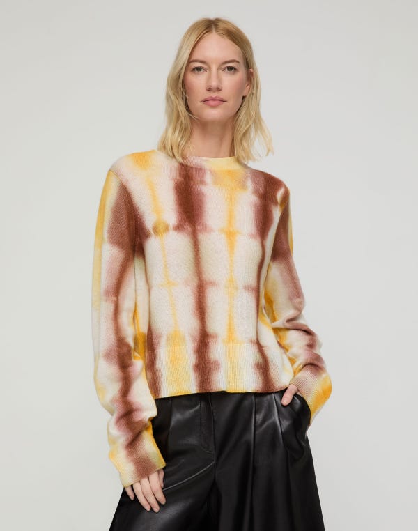Lafayette148 Hand Dyed Cashmere Crewneck Sweater