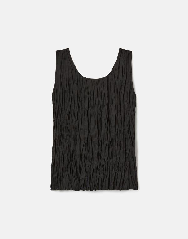 lafayette148 Hand Plissé Sleeveless Blouse