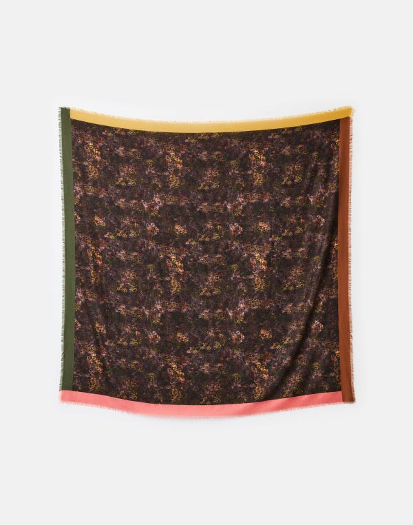 lafayette148 Impression Print Cashmere-Silk Scarf