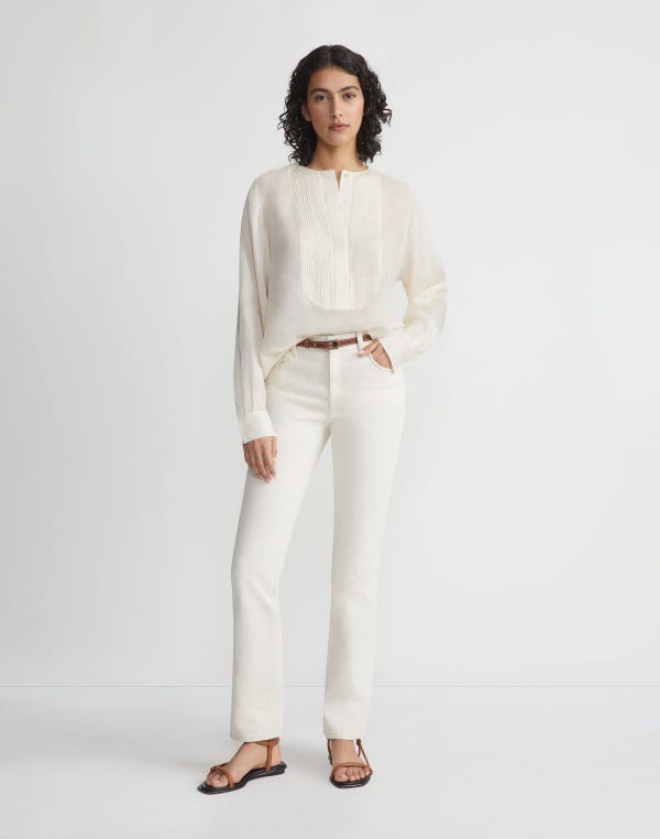 Lafayette148 L148 Denim Reeve Straight Jean