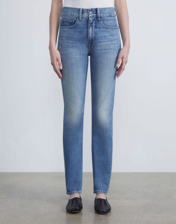 Lafayette148 L148 Denim Reeve Straight Jean