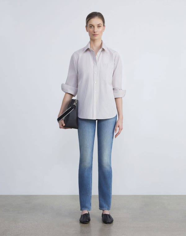 Lafayette148 L148 Denim Reeve Straight Jean