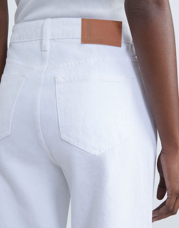 Lafayette148 L148 Denim Wyckoff Wide-leg Jean