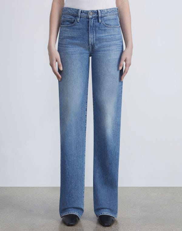 Lafayette148 L148 Denim Wyckoff Wide-Leg Jean