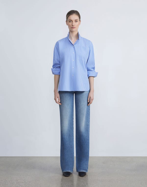 Lafayette148 L148 Denim Wyckoff Wide-Leg Jean