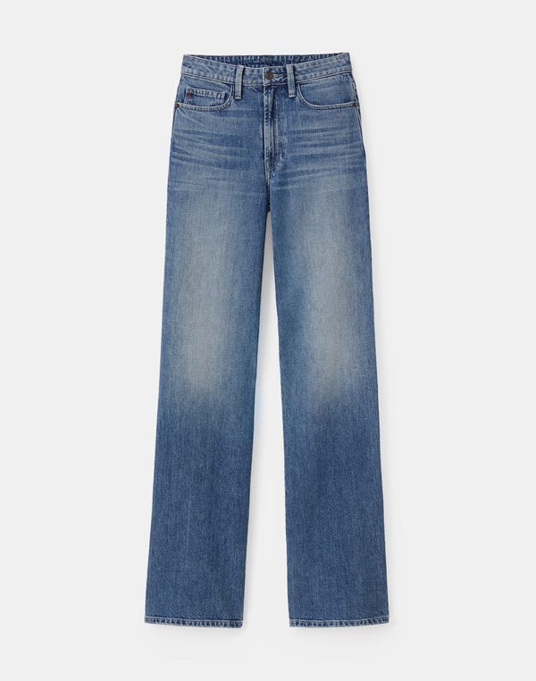 lafayette148 L148 Denim Wyckoff Wide-Leg Jean
