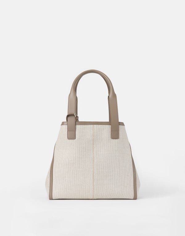 lafayette148 Linen-Hemp Canvas L Tote—Small