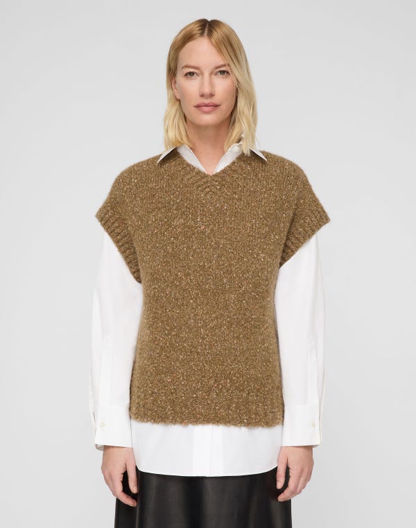 Lafayette148 Lofty Donegal Sweater Vest