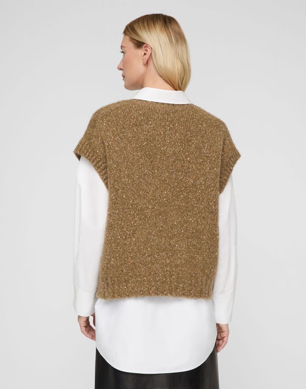 Lafayette148 Lofty Donegal Sweater Vest