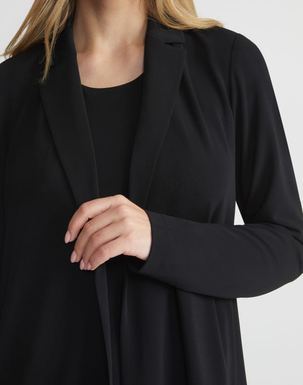 Lafayette148 Matte Jersey Open Front Jacket