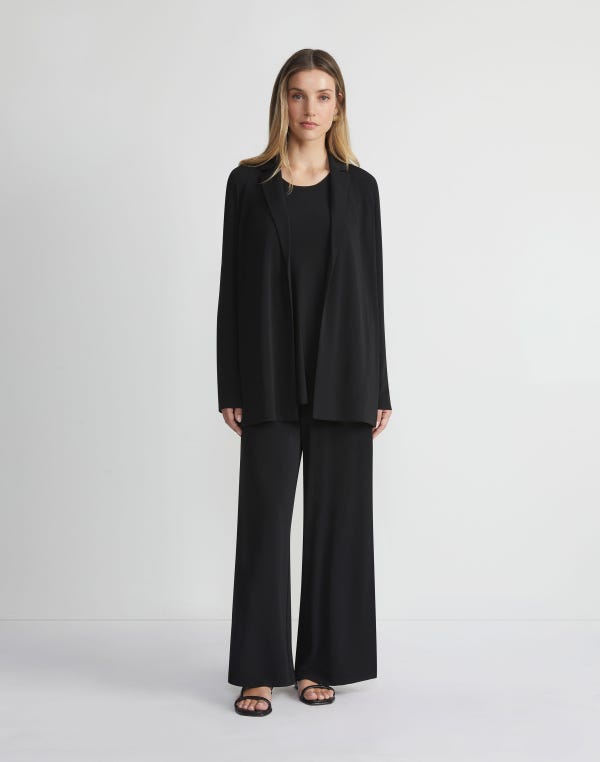 Lafayette148 Matte Jersey Open Front Jacket