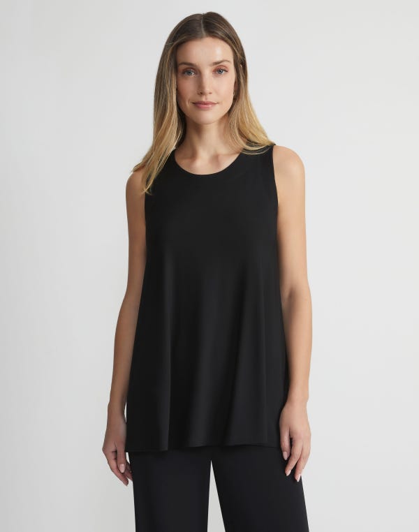 Lafayette148 Matte Jersey Scoop Neck Tank