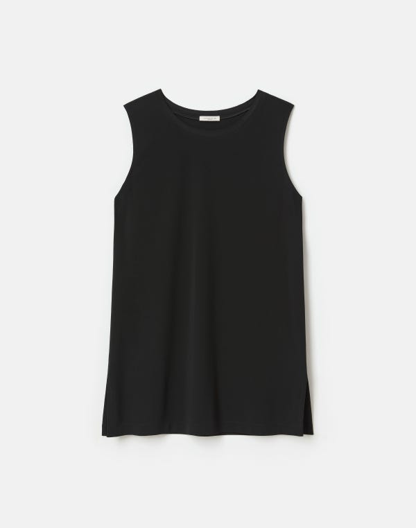lafayette148 Matte Jersey Side Slit Tunic