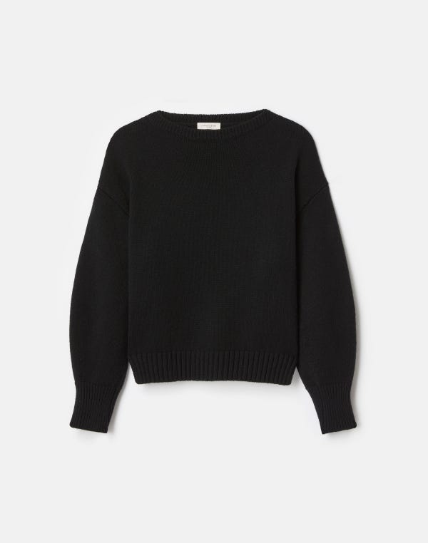 lafayette148 Merino Wool-Cashmere Tapered Sweater