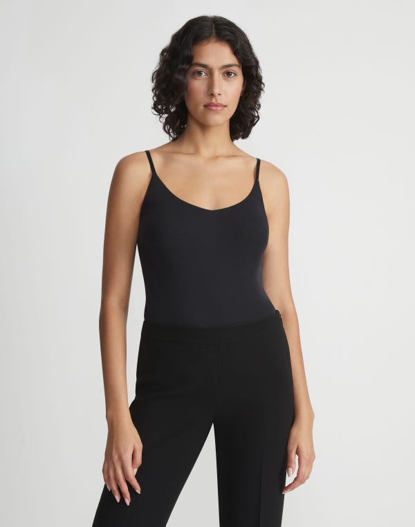 Lafayette148 Mesh Jersey Camisole