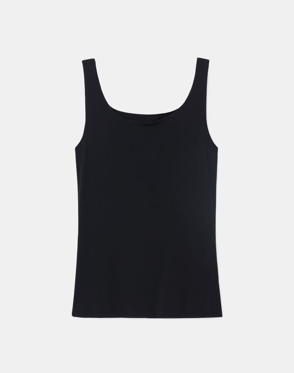 lafayette148 Mesh Jersey Scoop Neck Tank