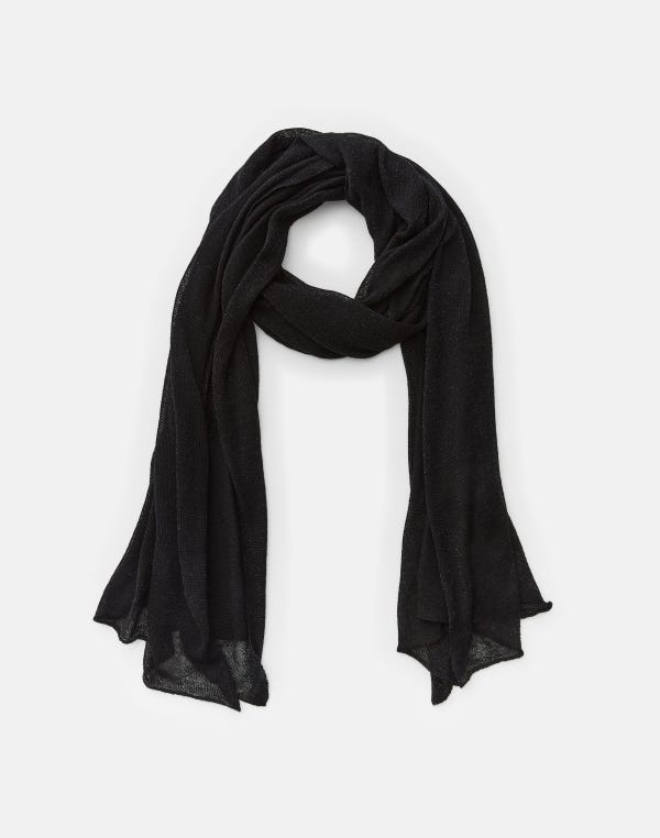 Lafayette148 Metallic Fine Gauge Cashmere Scarf