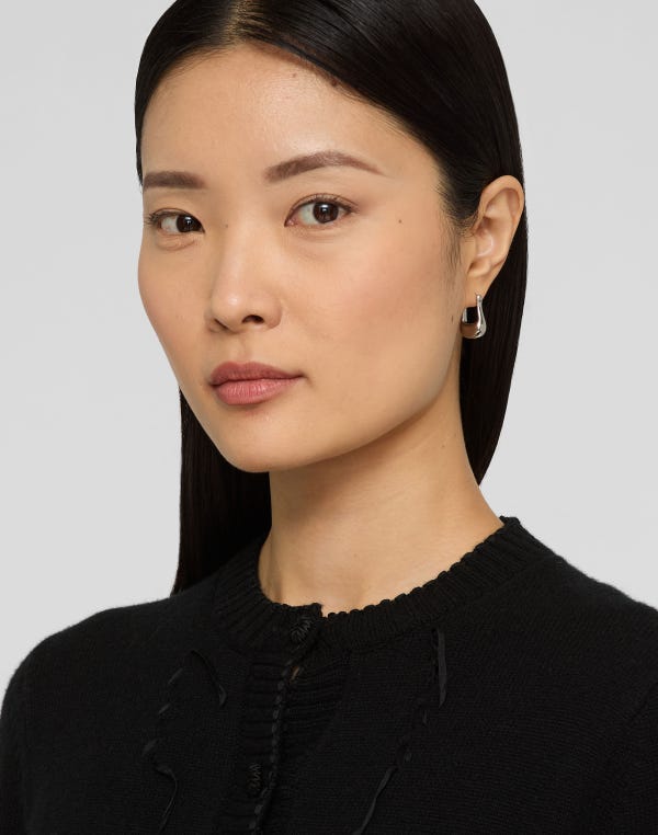 Lafayette148 Modernist Jasper Hoop Earring