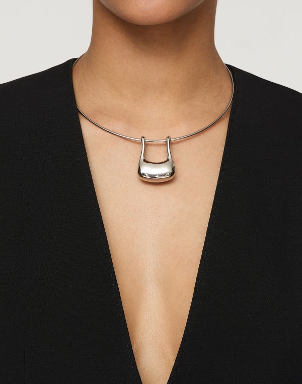 Lafayette148 Modernist Jasper Pendant Choker