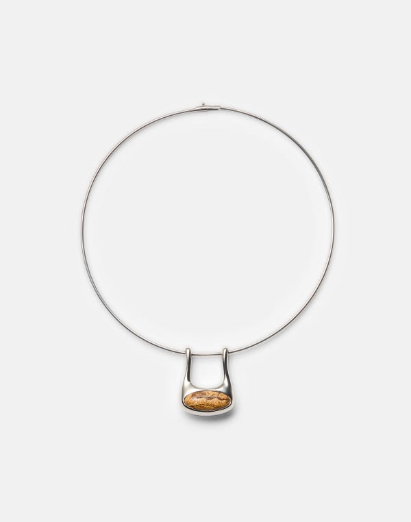 lafayette148 Modernist Jasper Pendant Choker