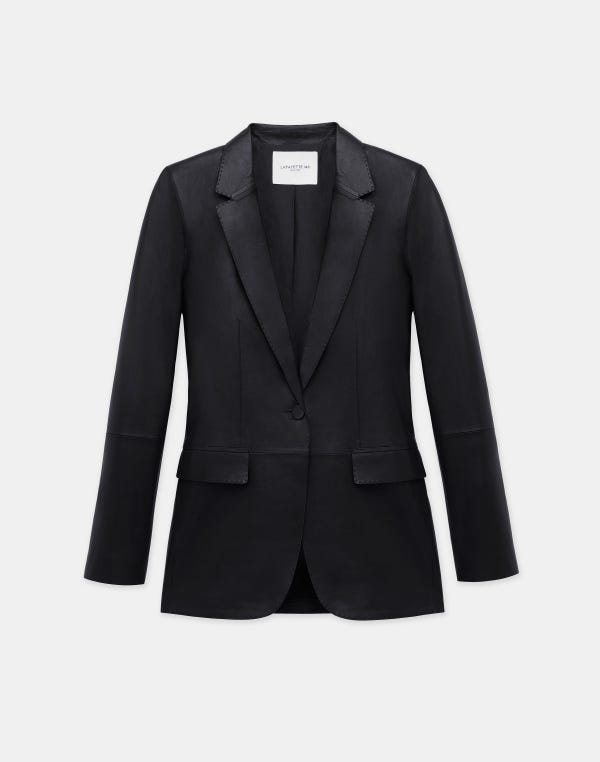 lafayette148 Nappa Leather Blazer