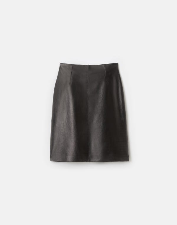 lafayette148 Nappa Leather High Waisted Mini Skirt