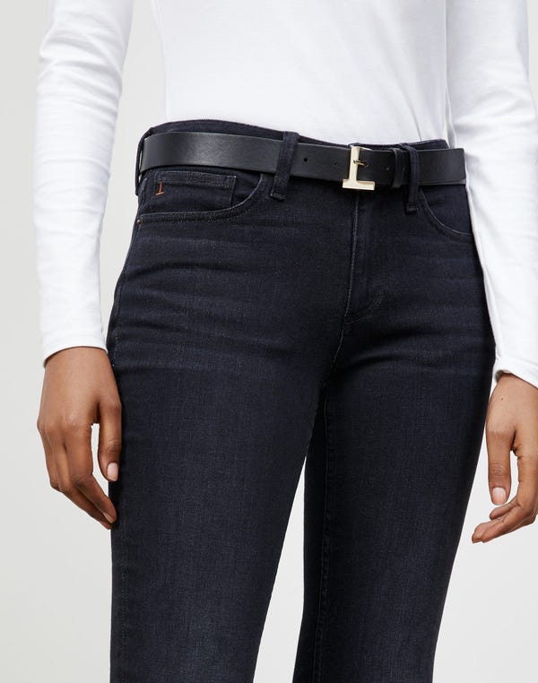 Lafayette148 Nappa Leather L Beam Belt
