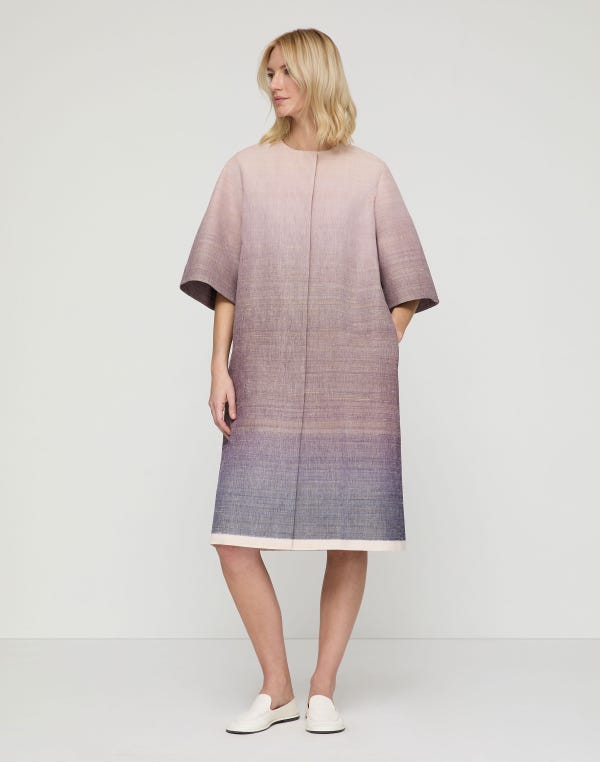 Lafayette148 Ombré Elbow Sleeve Coat